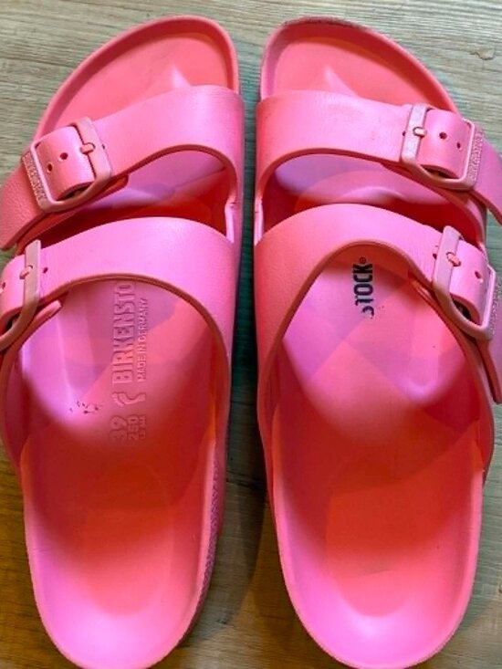 Birkenstock Shoes - Birkenstock Arizona Essentials EVA Candy Pink Women Sandals Size 8 EU 39